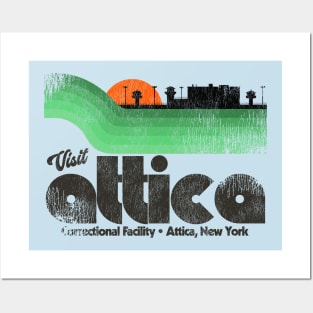 Visit Attica Prison Retro Tourist Souvenir Posters and Art